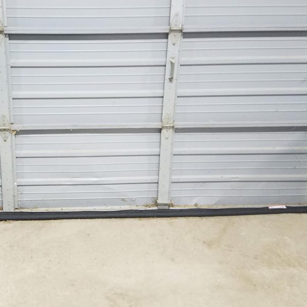 Tightly sealed garage door.