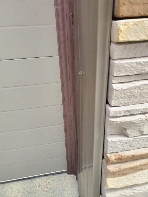 Side/TopSealer installed directly on garage door frame.