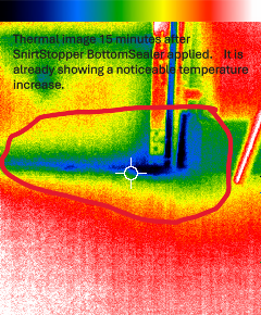 Thermal scan of garage door - after
